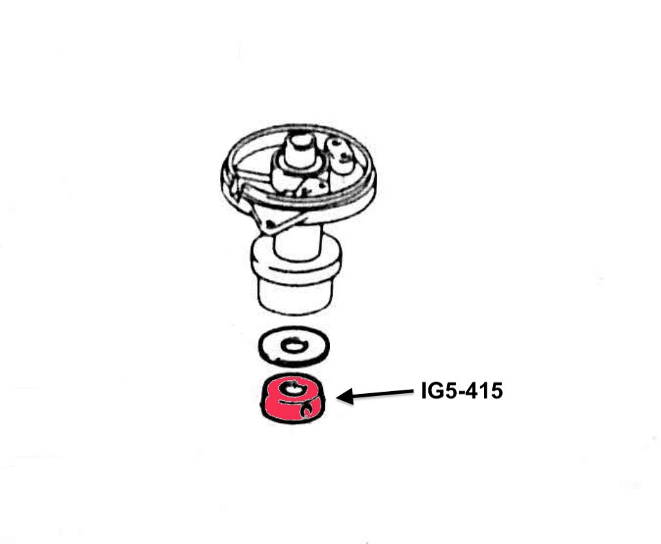 Distributor shaft oil slinger FIAT 124 Spider - 1966-1970 (with block mounted distributor) FIAT 124 Sport Coupe - 1966-1970 (with block mounted distributor)  FIAT and Bertone X1/9 - 1974-1988  -  Auto Ricambi, IG5-415, 9915908