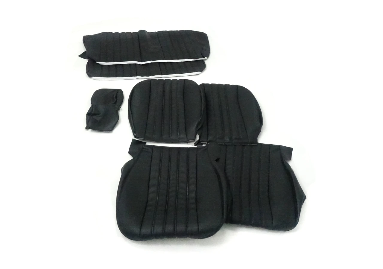 Black vinyl front and rear seat upholstery set FIAT Spider 2000 - 1979-1982  -  Auto Ricambi, RI9-427