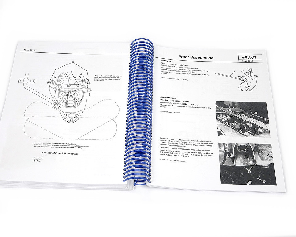 Official factory repair manual FIAT 124 Spider, Spider 2000 and