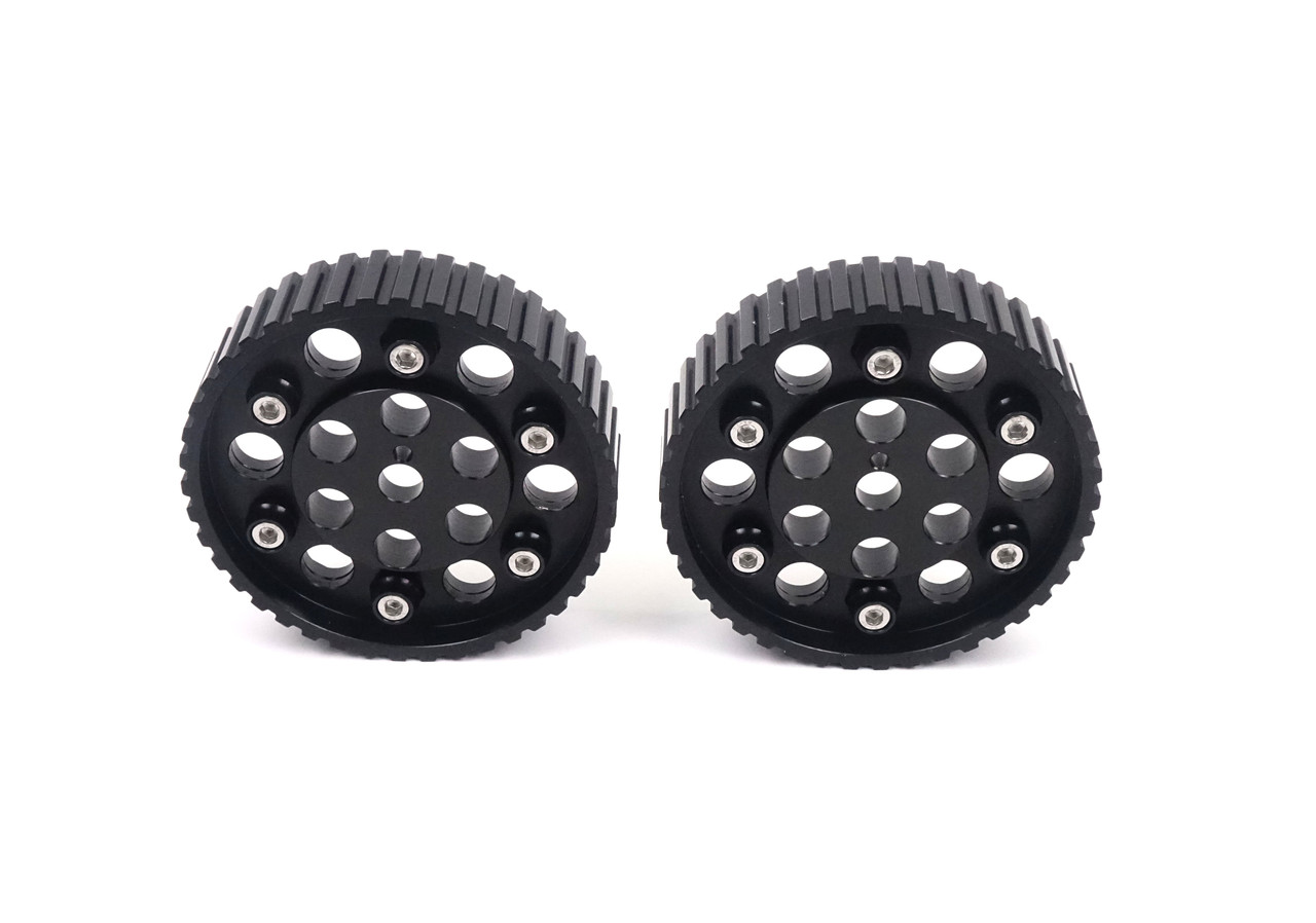 High-performance adjustable aluminum cam gear (pulley) pair For use with wide belts FIAT 124 Spider, Spider 2000 and Pininfarina - 1966-1985 FIAT 124 Sport Coupe - 1967-1975  -  Auto Ricambi, CH3-432