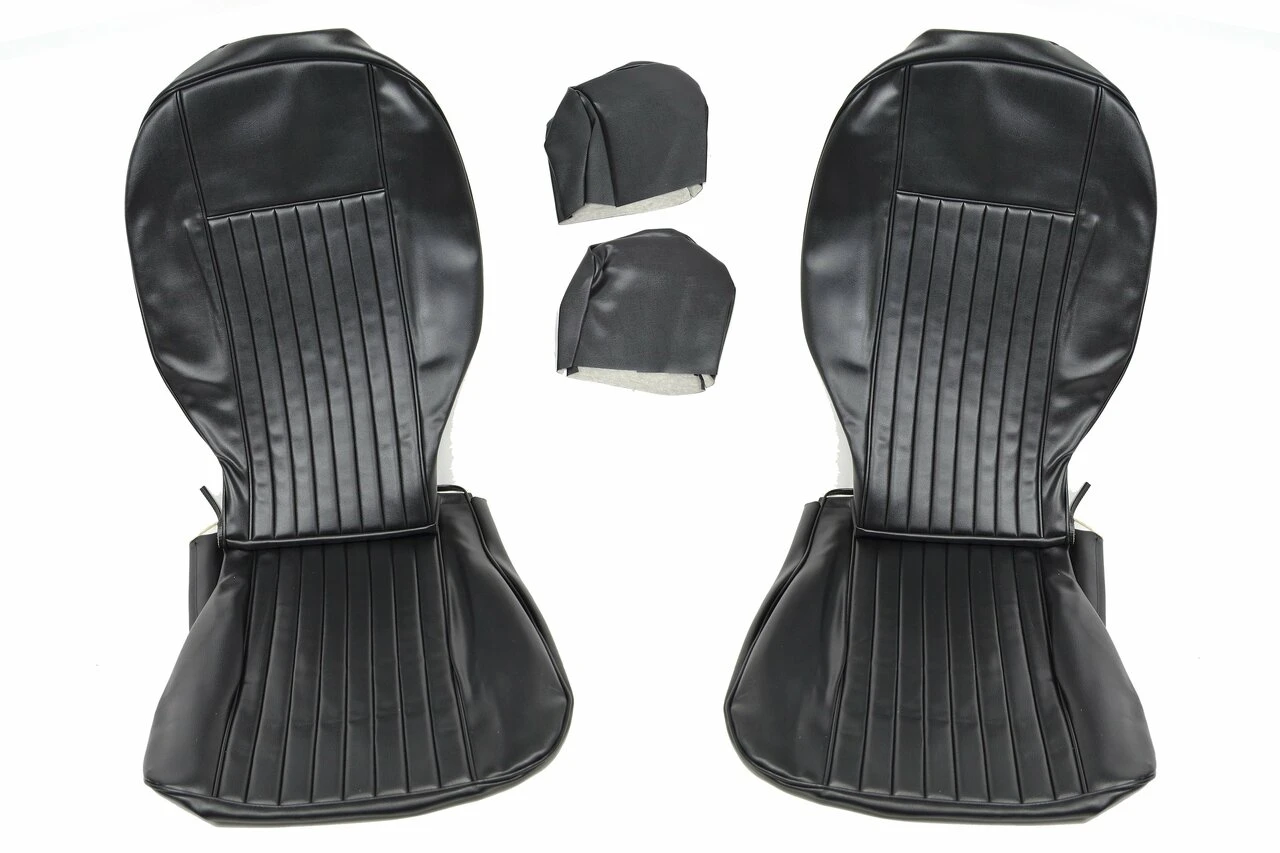 Black vinyl front and rear upholstery kit FIAT 124 Spider - 1966-1978 - Auto Ricambi, RI9-430