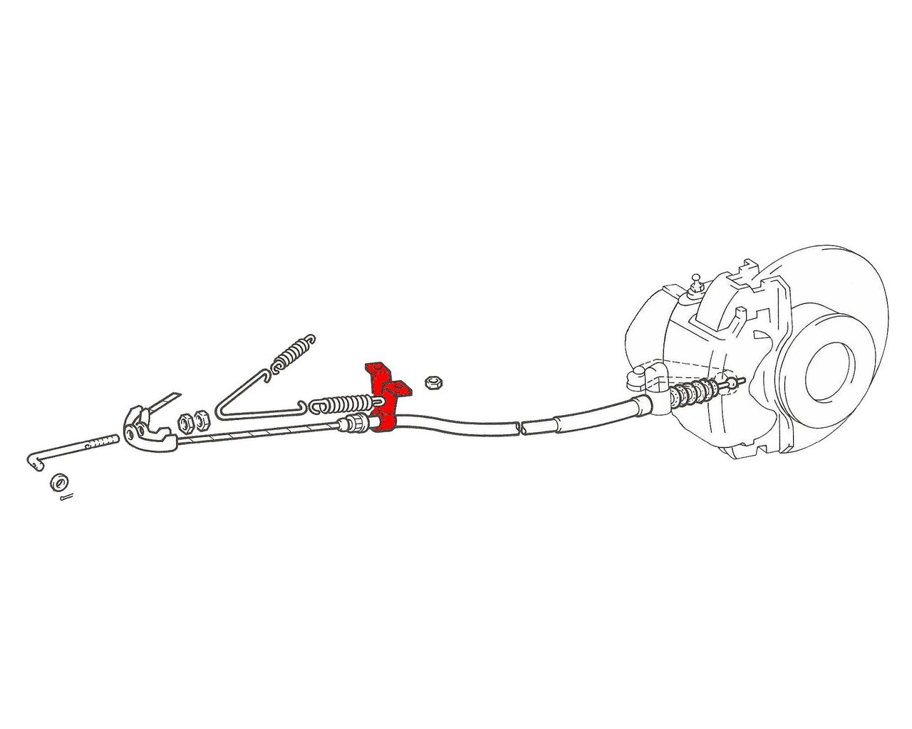 Parking brake cable bracket
FIAT 124 Spider, Spider 2000 and Pininfarina - 1966-1985
FIAT 124 Sport Coupe - 1967-1975
- Auto Ricambi
CA2-494, 4164501