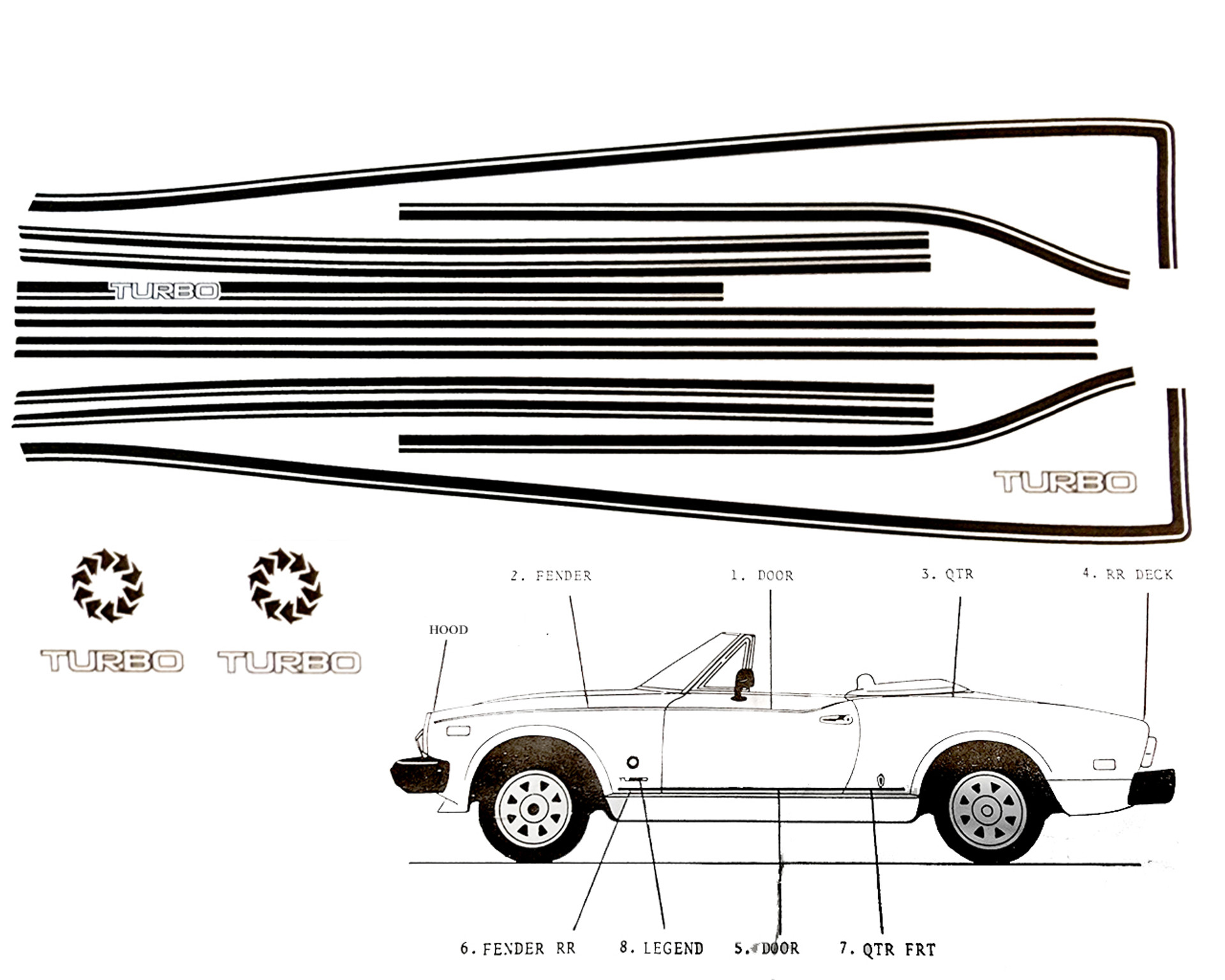 Stemma Fiat Con Alloro Fiat 124-850 - Fiat - Giolitti ricambi auto d'epoca