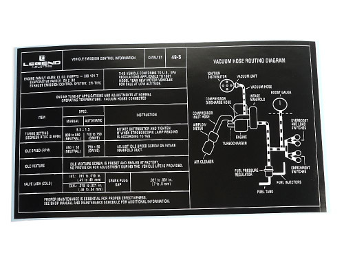1981 Legend Industries Emission Decal - Turbo 1981 Legend Industries Emission Decal - Turbo
