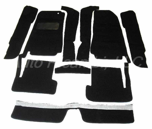 Black 10-piece loop carpet set FIAT 124 Spider and Spider 2000 - 1970-1982 - Auto Ricambi RI3-401