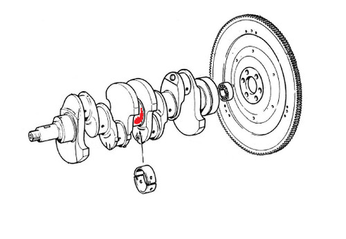 Main bearing wide single shell - .010 oversize FIAT 124 Spider, Spider 2000, Pininfarina - 1976-1985 5880257