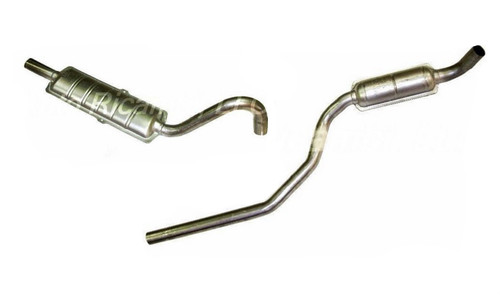 High-performance rear and center mufflers with clamp FIAT 124 Spider 1966-1978 - Auto Ricambi, EX8-453, 4401843, 4257324, 4285627, 4167935