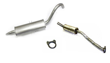 Rear and center mufflers with clamp FIAT Spider 2000 - 1979-1980 - Carbureted - Auto Ricambi, EX8-463, 4419683, FA 7045, 5976128, FA247