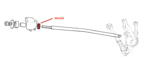 Front control arm inner plastic bushing FIAT and Bertone X1/9 - 1974-1988 Lancia Scorpion, Montecarlo - 1976-1977  -  Auto Ricambi, 9SU284, 4290680, 5925012