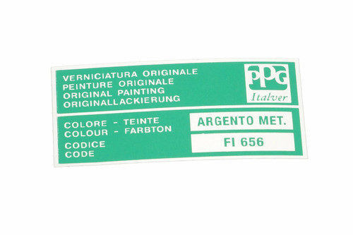 Paint Code Decal - PPG Argento Met (Metallic Blue)