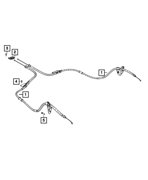 Driver (left) side parking brake cable
FIAT 500 - 2012-2019 2-door models 
 - Auto Ricambi
5CA233, 4581515AD