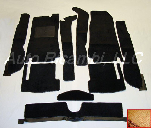 Beige (tan) 10-piece carpet set FIAT 124 Spider and Spider 2000 - 1970-1982 - Auto Ricambi RI3-407