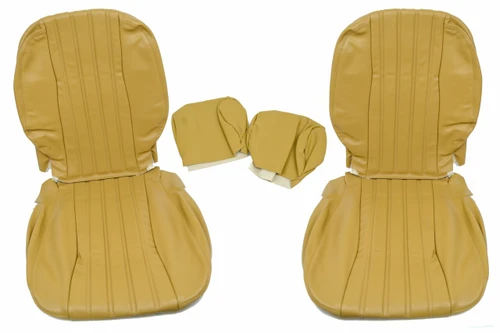 Tan vinyl front seats only upholstery set FIAT Spider 2000 and Pininfarina - 1979-1985  -  Auto Ricambi, RI9-423, world 124-7215-1  full set