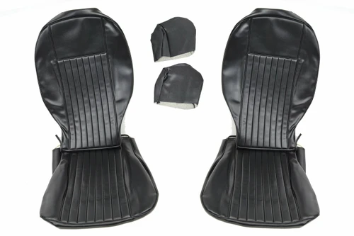 Black vinyl front and rear upholstery kit FIAT 124 Spider - 1966-1978 - Auto Ricambi, RI9-430