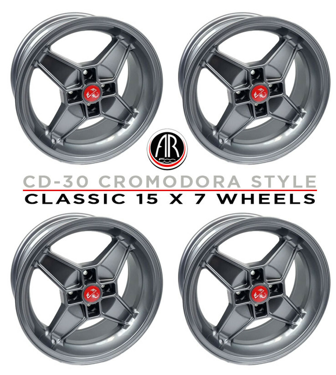 FIAT 124 Spider 15" CD-30 style wheels