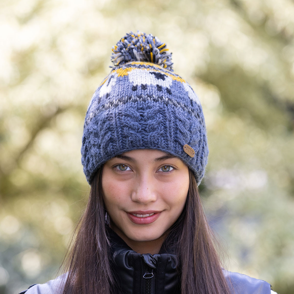 Erin Knitwear Aran Sheep Hat With Bobble Yellow | Kilkenny  display picture 3