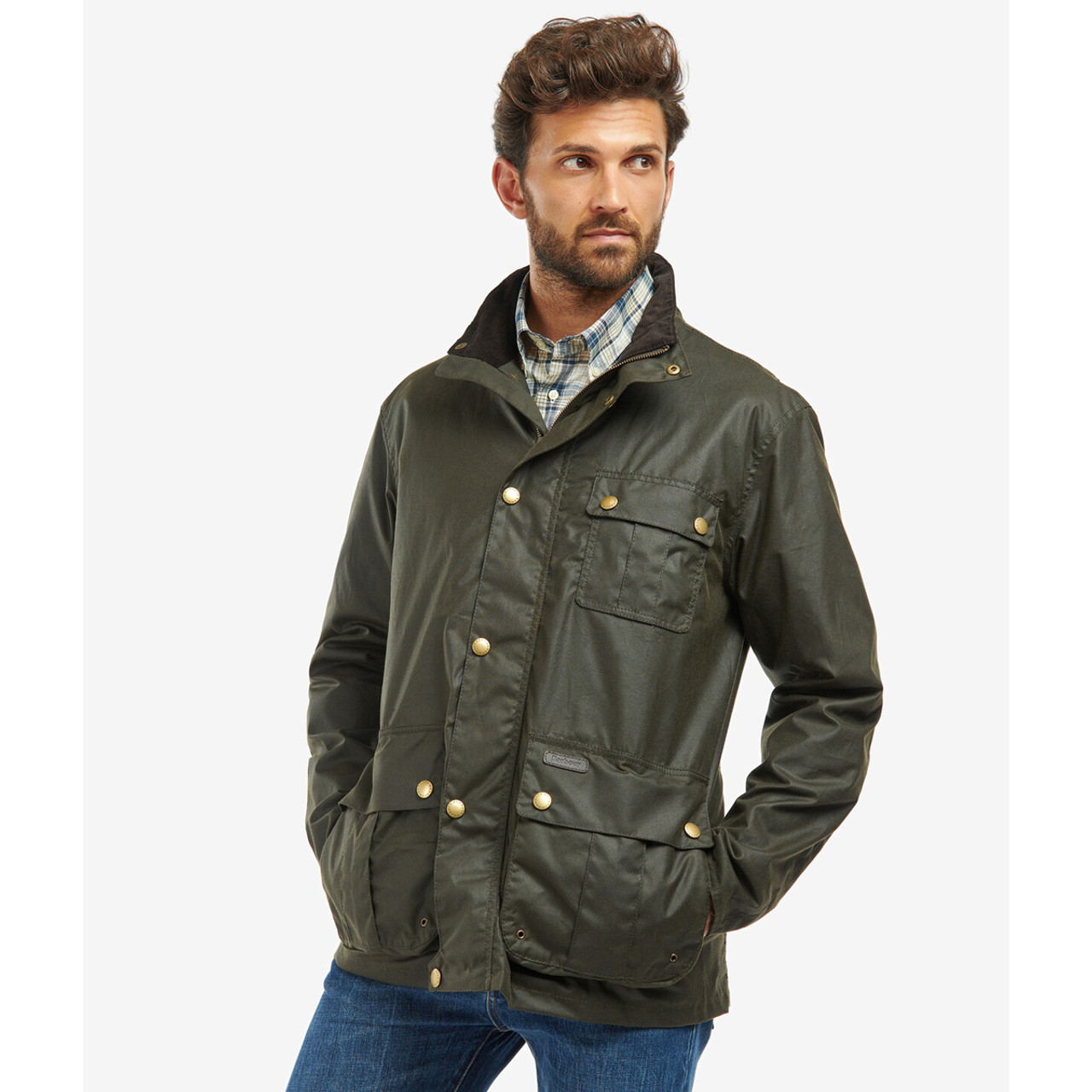 Barbour Men's Dunlin Waxed Jacket Olive | Kilkenny Design