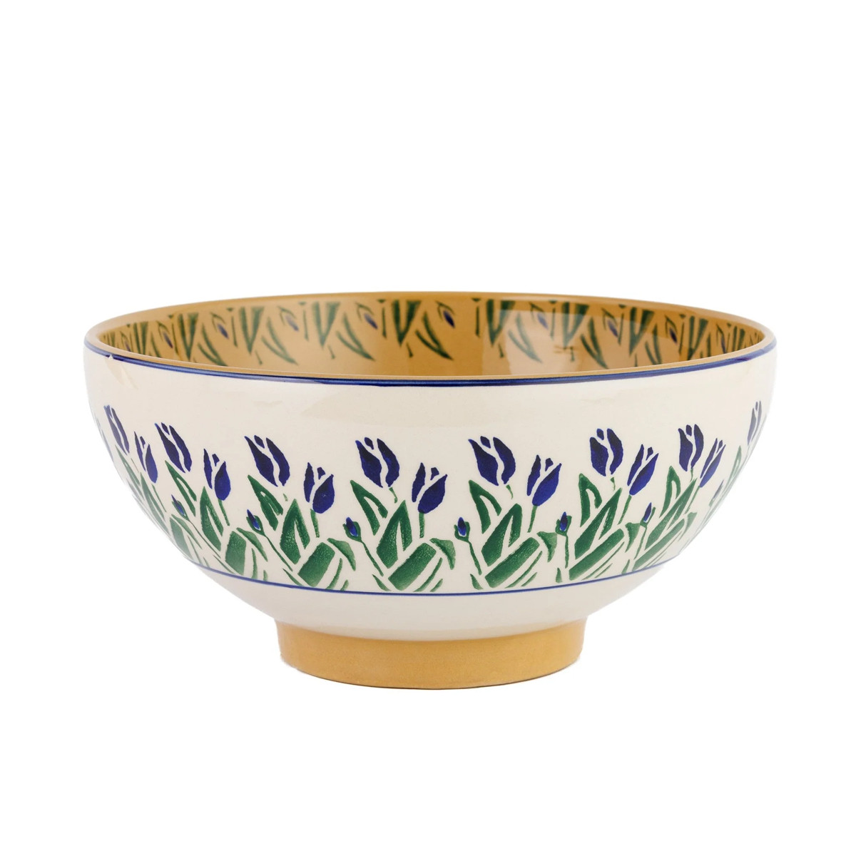 Nicholas Mosse Pottery ボウル チューリップ柄 Nicholas Mosse Blue Blooms Large Bowl | Kilkenny Design
