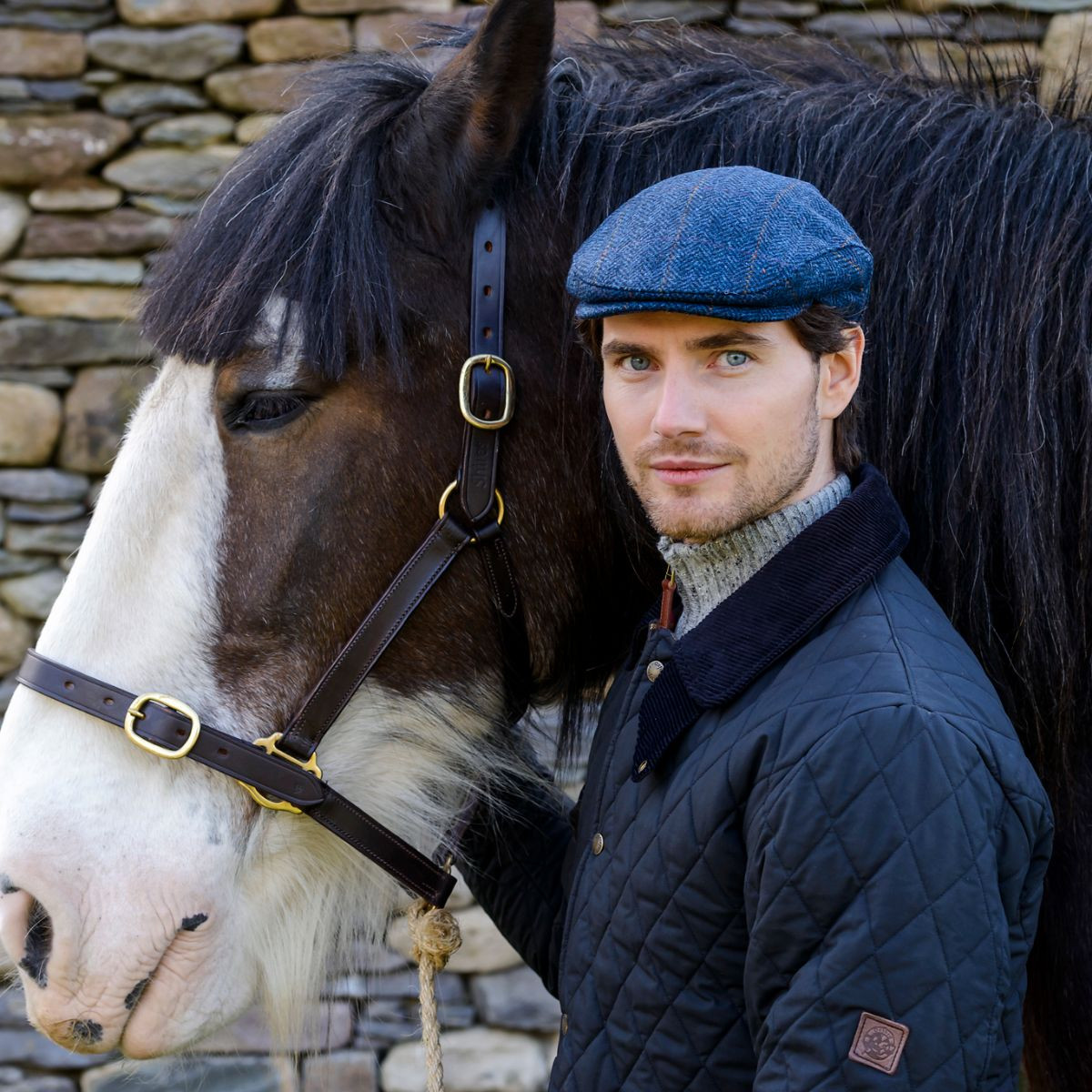 Irish Hat Name Mucros Weavers Men's Trinity Cap Brown Check Mucros