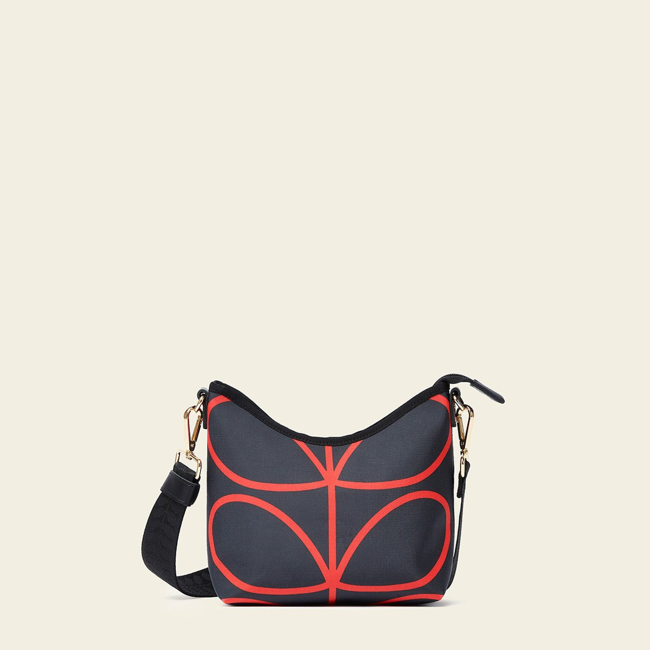 Orla Kiely Carrymin Crossbody Bag Linear Stem Navy