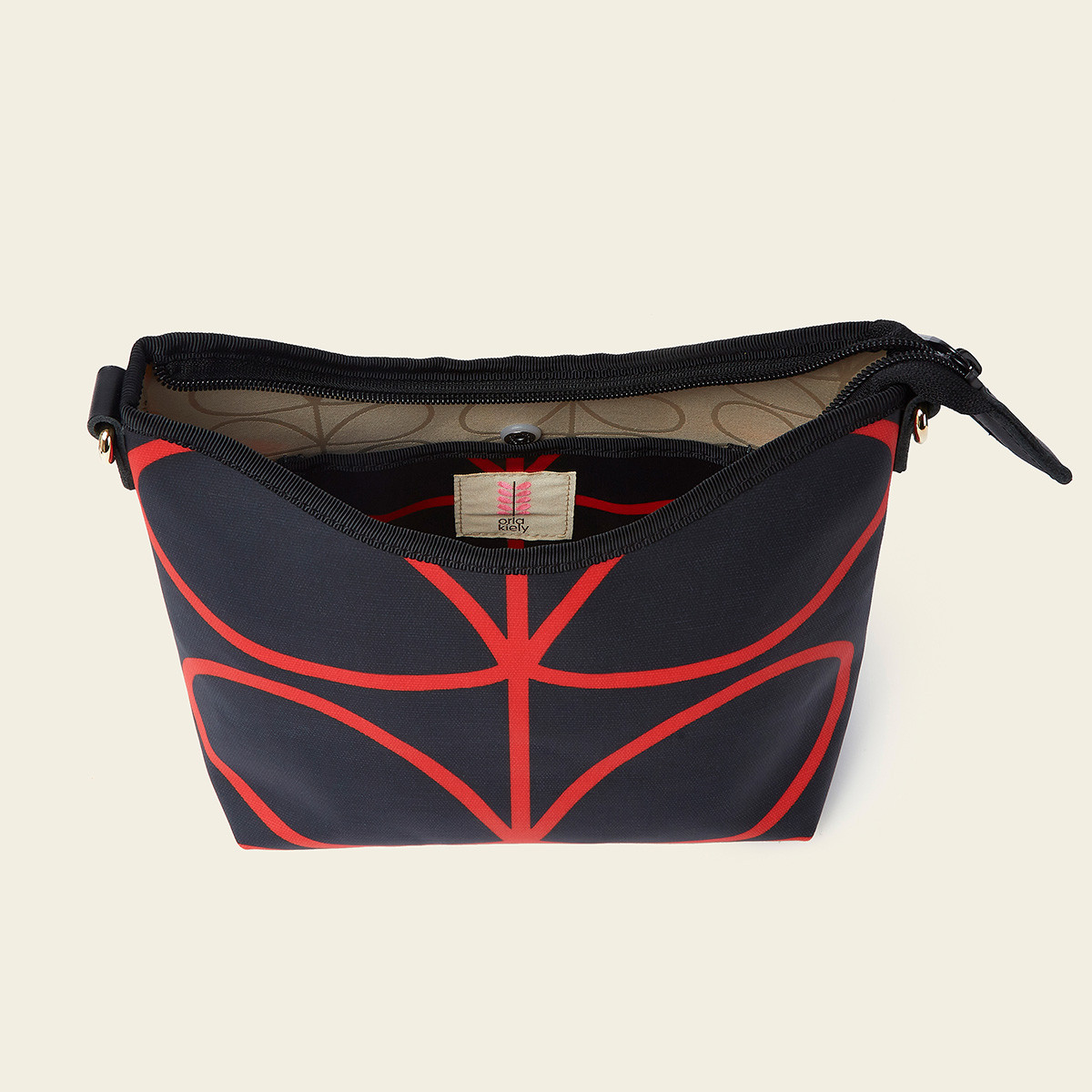 Orla Kiely Carrymin Crossbody Bag Linear Stem Navy  display picture 1