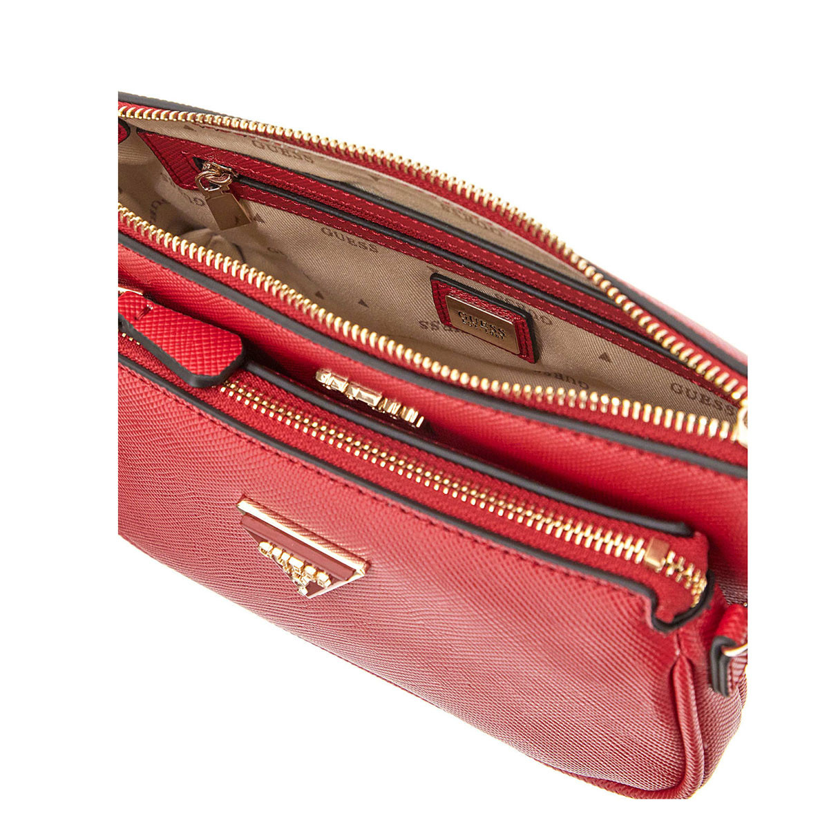 Noelle Double Pouch Crossbody Red Kilkenny Design