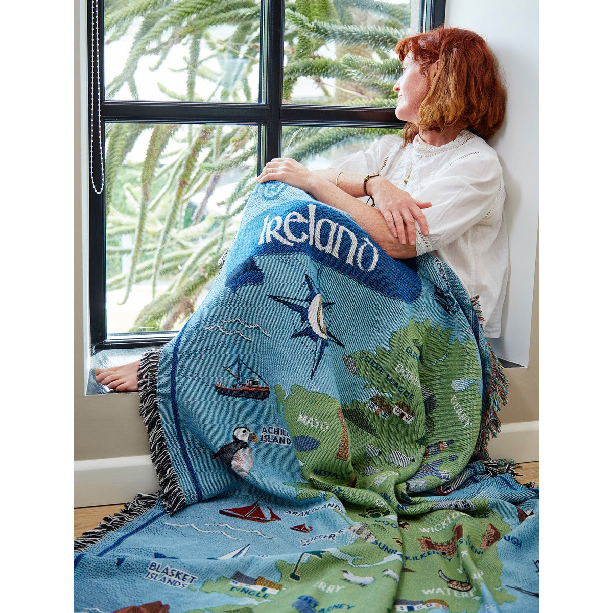 Map of Ireland Throw Blanket Kilkenny Design