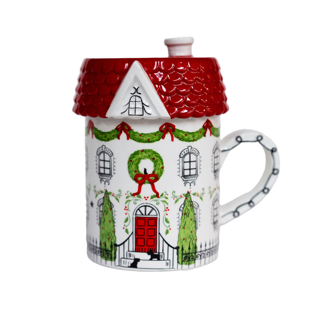 Christmas Village Mug With Lid Kilkenny Design