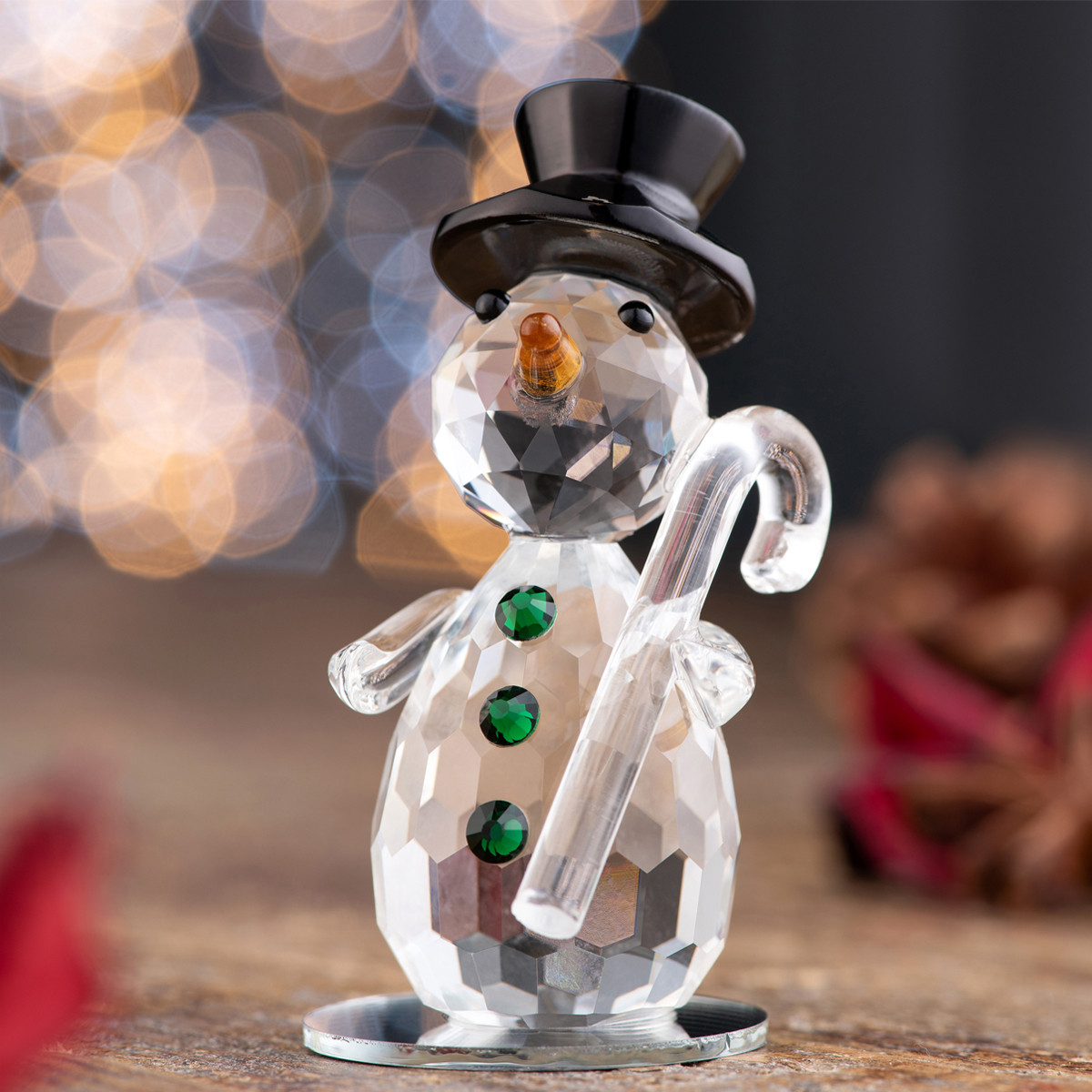 Top Hat Snowman Crystal Figurine Kilkenny Design - Main Image