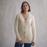 Valerie Horseshoe Cable Button Aran Cardigan_10003