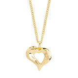 Tide Recycled Heart Necklace Gold Plated 