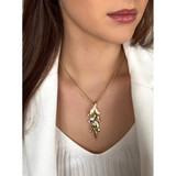 Gold Leaf Pendant Necklace Gold Leaf Pendant Necklace