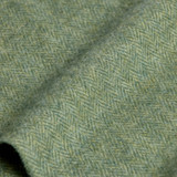 Green Herringbone Lambswool Scarf 