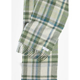 Green/Turq/Cream Tartan Lambswool scarf 
