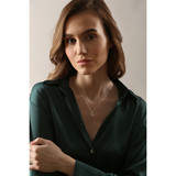 Trinity Knot Pendant with Green Stone