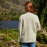 Kim Aran Crew Neck Jumper with Side Slits – Natural