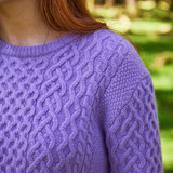Kim Aran Crew Neck Sweater with Side Slits – Heather