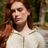 Rachel Aran Short Hoodie Cardigan – Natural