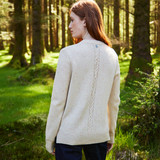 Trish Cable Crew Neck Jumper – Cream