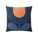 Microfibre Filled Cushion 45cm x 45cm Stripe Tulip Indigo