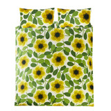 Double Quilt Set 200cm x 200cm Giant Water Lily Lemon Twist 