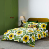 Double Quilt Set 200cm x 200cm Giant Water Lily Lemon Twist 
