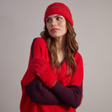Elmo Faux Fur Knit Hat - Red
