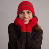 Elmo Faux Fur Knit Hat - Red