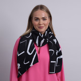Bethany Pleated Lightweight Scarf - Black