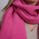 Bethany Pleated Lightweight Scarf - Pink