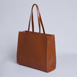 Dearra Contrast Croc Tote - Brown