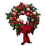 Opulent Vintage Holiday Wreath - 55cm