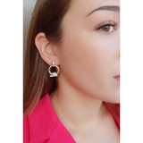Gold/Silver 2-Tone Drop Earrings