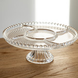 Muckross Round Beaded Divided Footed Platter